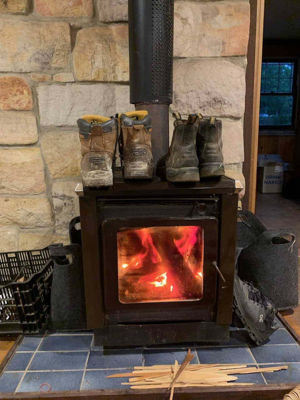 Wood heater fire at Little Tootie